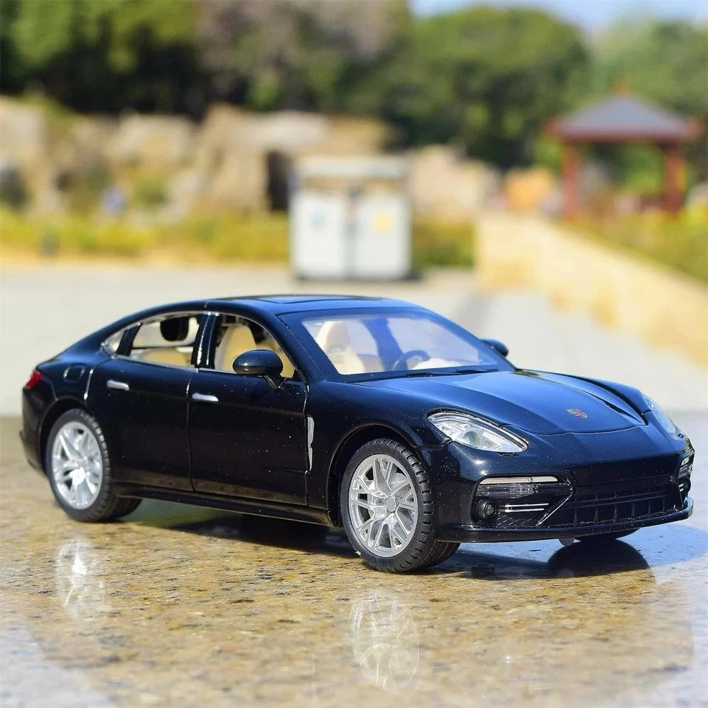 [TOY] 1:24 Porsche 2017 Panamera Black Model Car Die-Cast