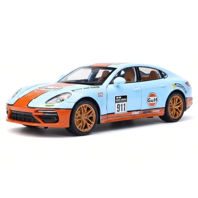 [TOY] 1:24 Porsche 2017 Panamera Gulf modellbil Die-Cast