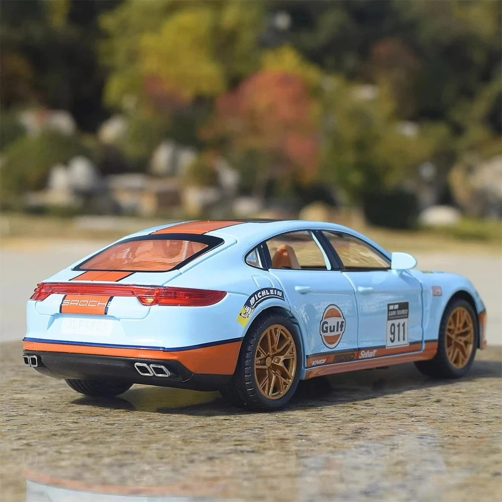 [TOY] 1:24 Porsche 2017 Panamera Gulf modellbil Die-Cast