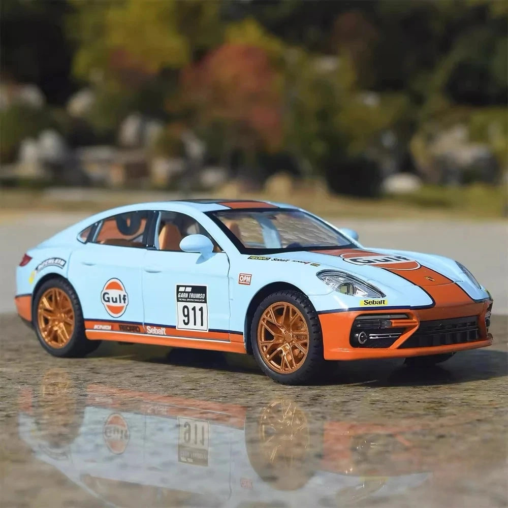 [TOY] 1:24 Porsche 2017 Panamera Gulf Model Car Die-Cast
