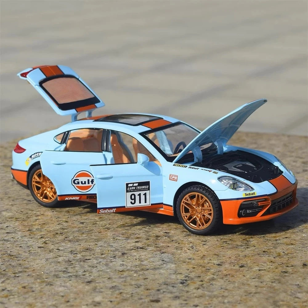 [TOY] 1:24 Porsche 2017 Panamera Gulf Model Car Die-Cast