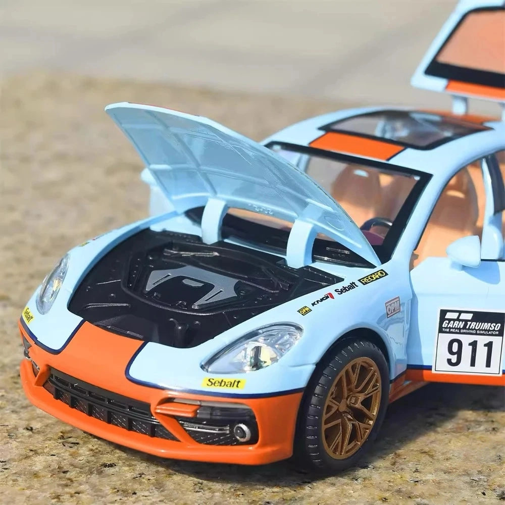 [TOY] 1:24 Porsche 2017 Panamera Gulf Model Car Die-Cast