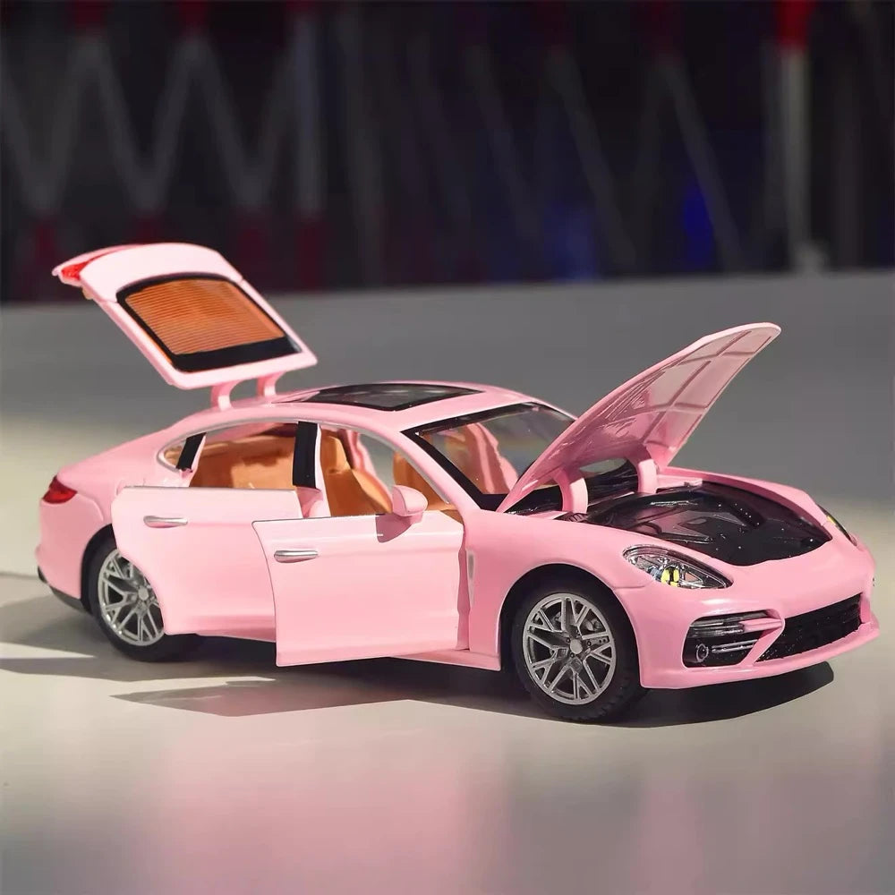 [TOY] 1:24 Porsche 2017 Panamera ピンク モデルカー Die-Cast