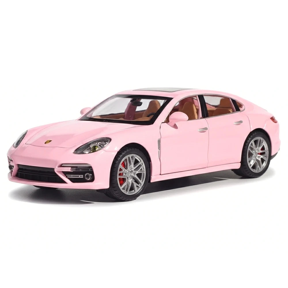 [TOY] 1:24 Porsche 2017 Panamera ピンク モデルカー Die-Cast