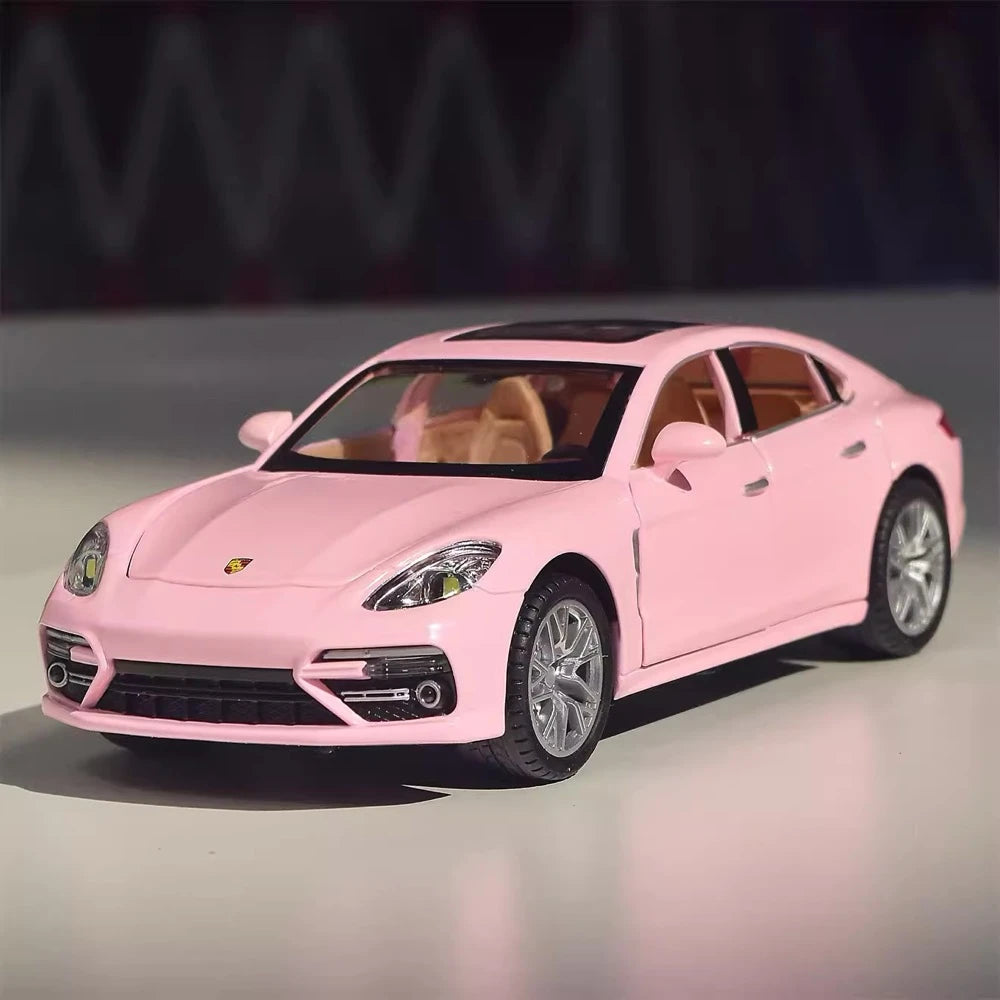 [TOY] 1:24 Porsche 2017 Panamera ピンク モデルカー Die-Cast