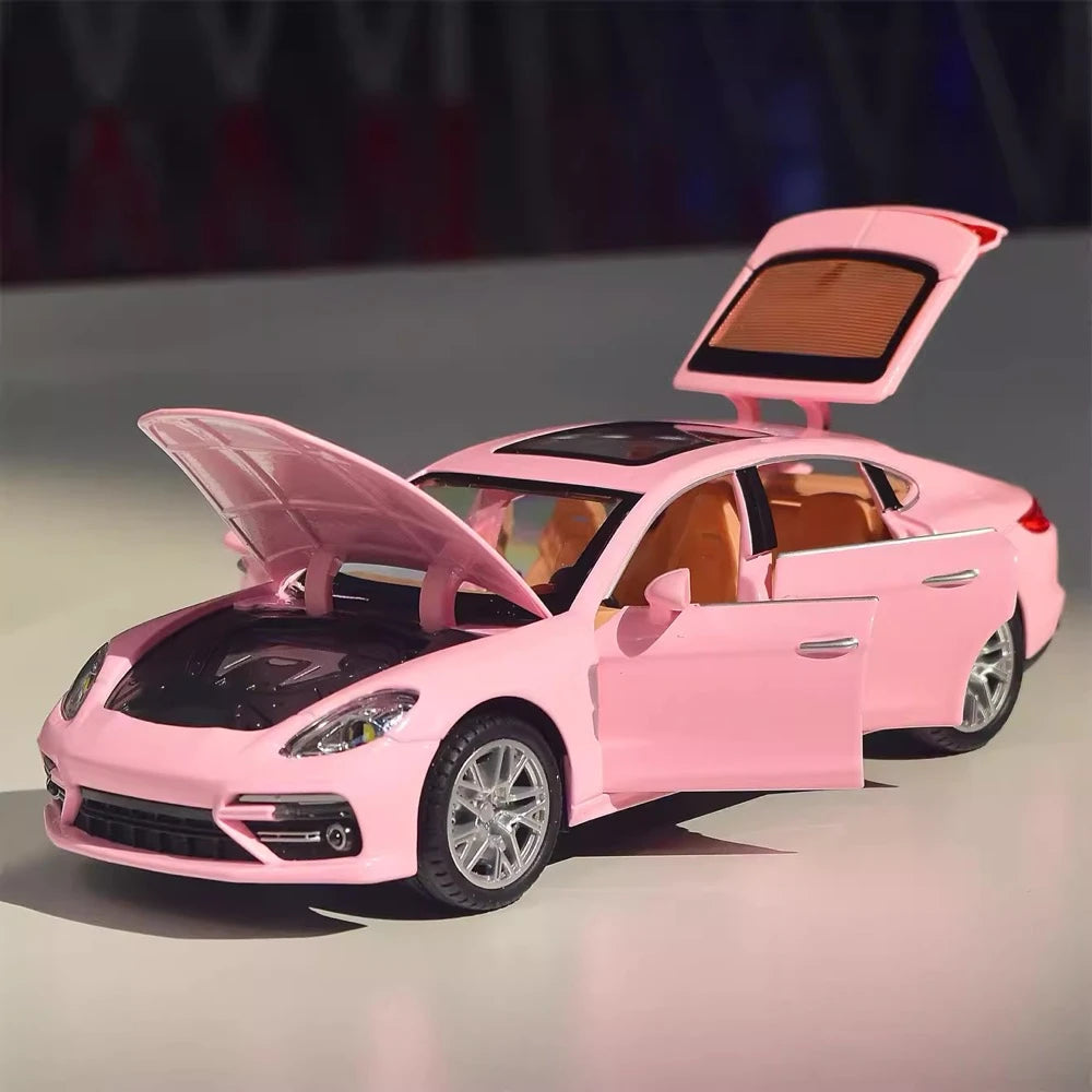 [TOY] 1:24 Porsche 2017 Panamera ピンク モデルカー Die-Cast