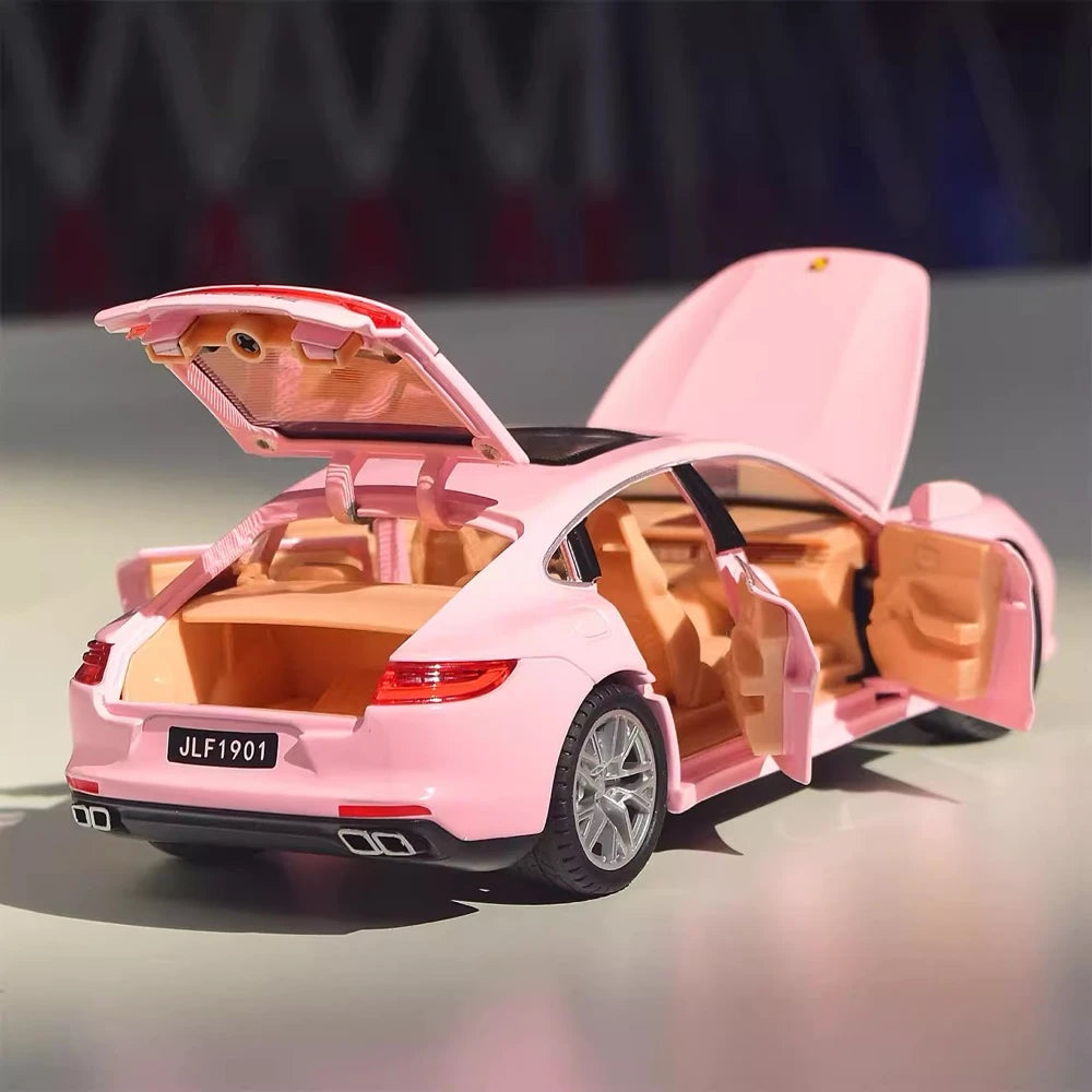 [TOY] 1:24 Porsche 2017 Panamera ピンク モデルカー Die-Cast