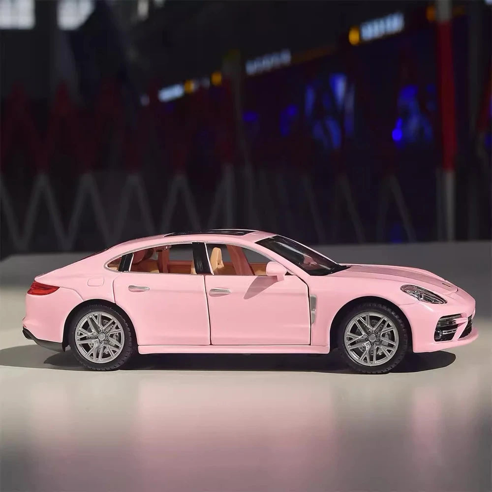 [TOY] 1:24 Porsche 2017 Panamera ピンク モデルカー Die-Cast