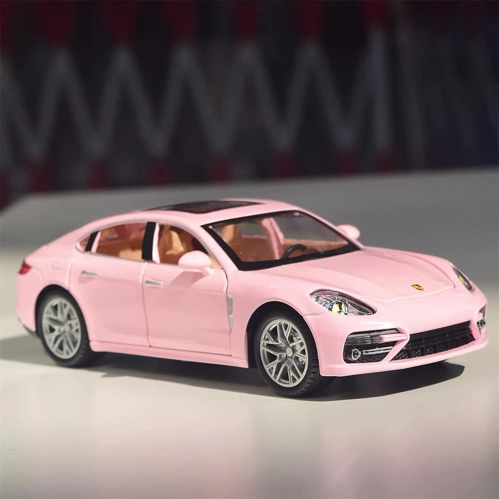 [TOY] 1:24 Porsche 2017 Panamera ピンク モデルカー Die-Cast