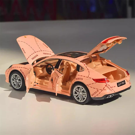 Porsche 2017 Panamera Pink Pig 1:24 – model wyświetlacza odlewanego z metalu