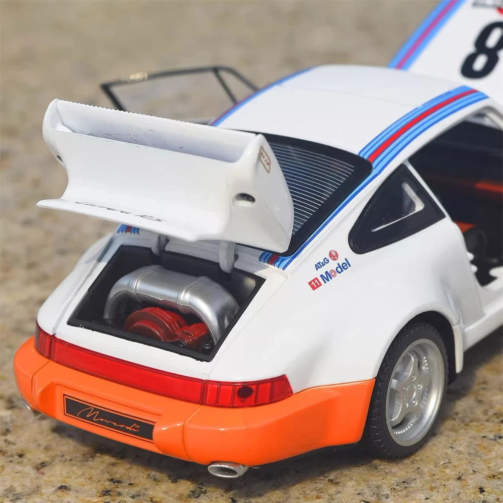 [TOY] 1:24 Porsche 2021 911 964 Martini Model Car Die-Cast