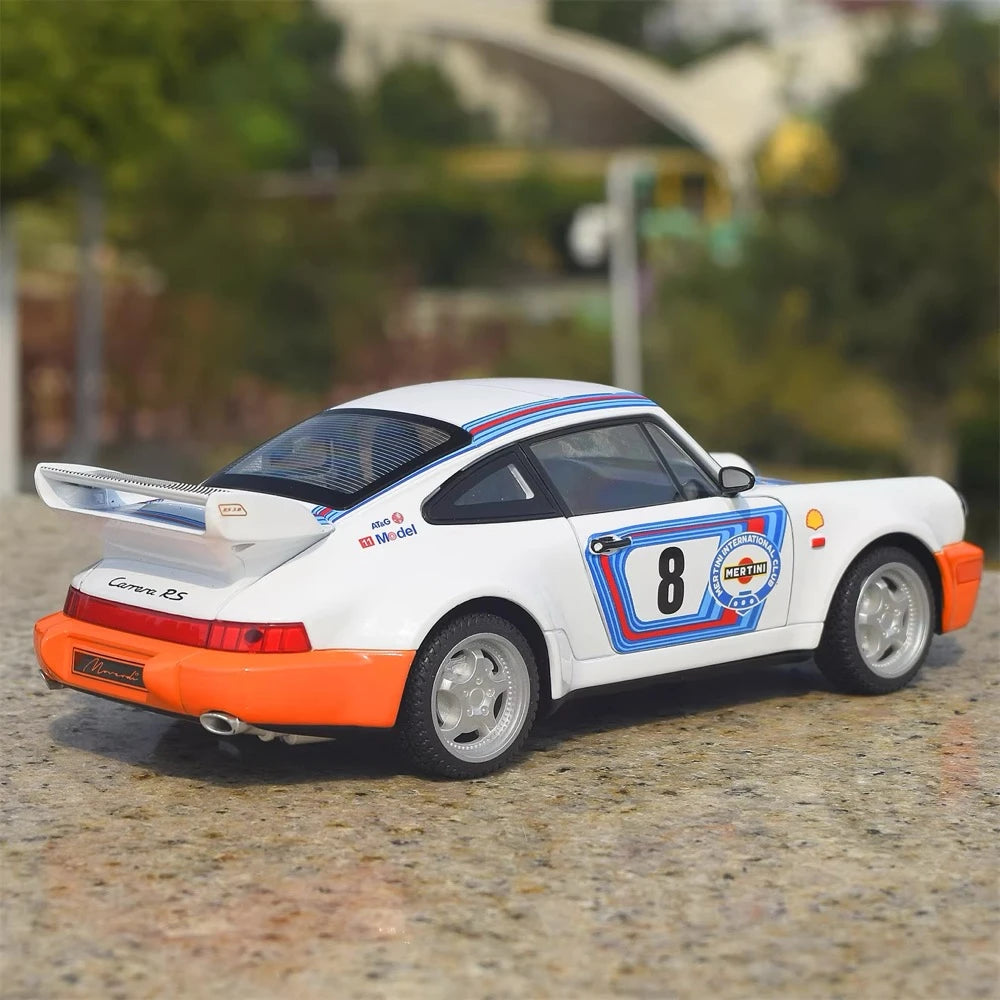 [TOY] 1:24 Porsche 2021 911 964 Martini Model Car Die-Cast