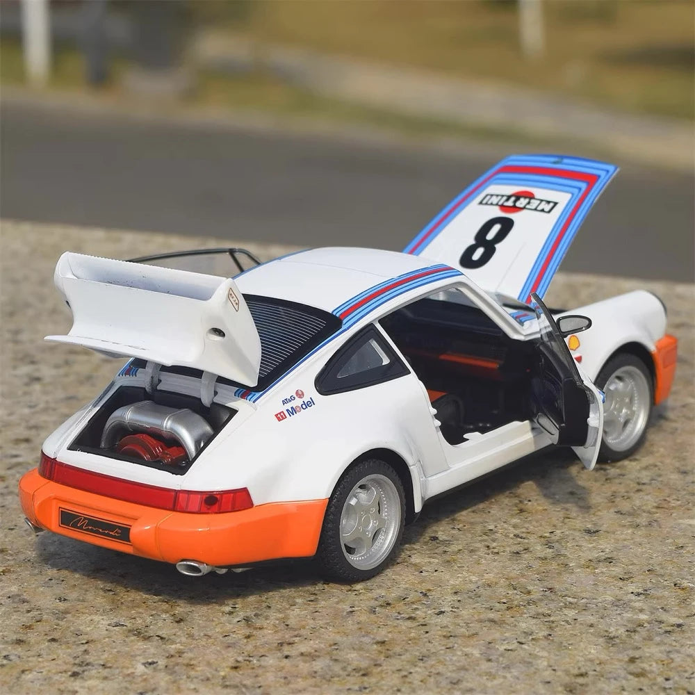 [TOY] 1:24 Porsche 2021 911 964 Martini Model Car Die-Cast