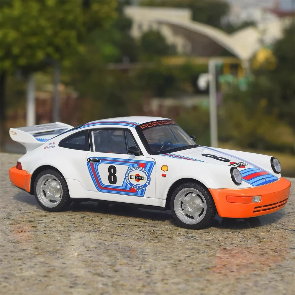 [TOY] 1:24 Porsche 2021 911 964 Martini Model Car Die-Cast