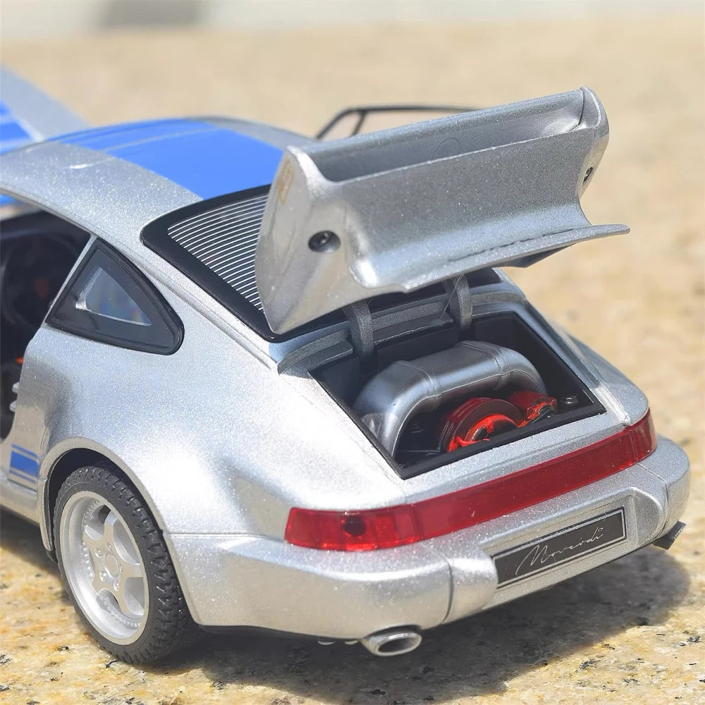 [TOY] 1:24 Porsche 2021 911 964 Silver Model Car Die-Cast