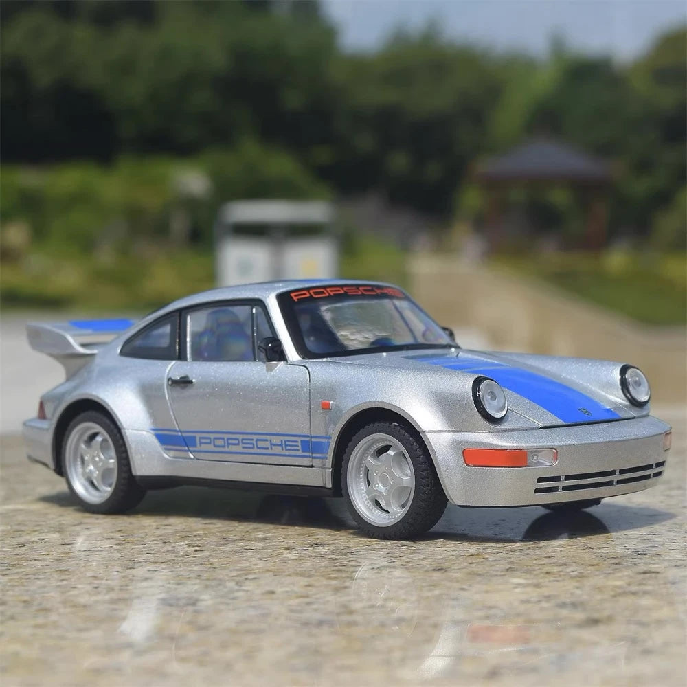 [TOY] 1:24 Porsche 2021 911 964 argent voiture miniature Die-Cast