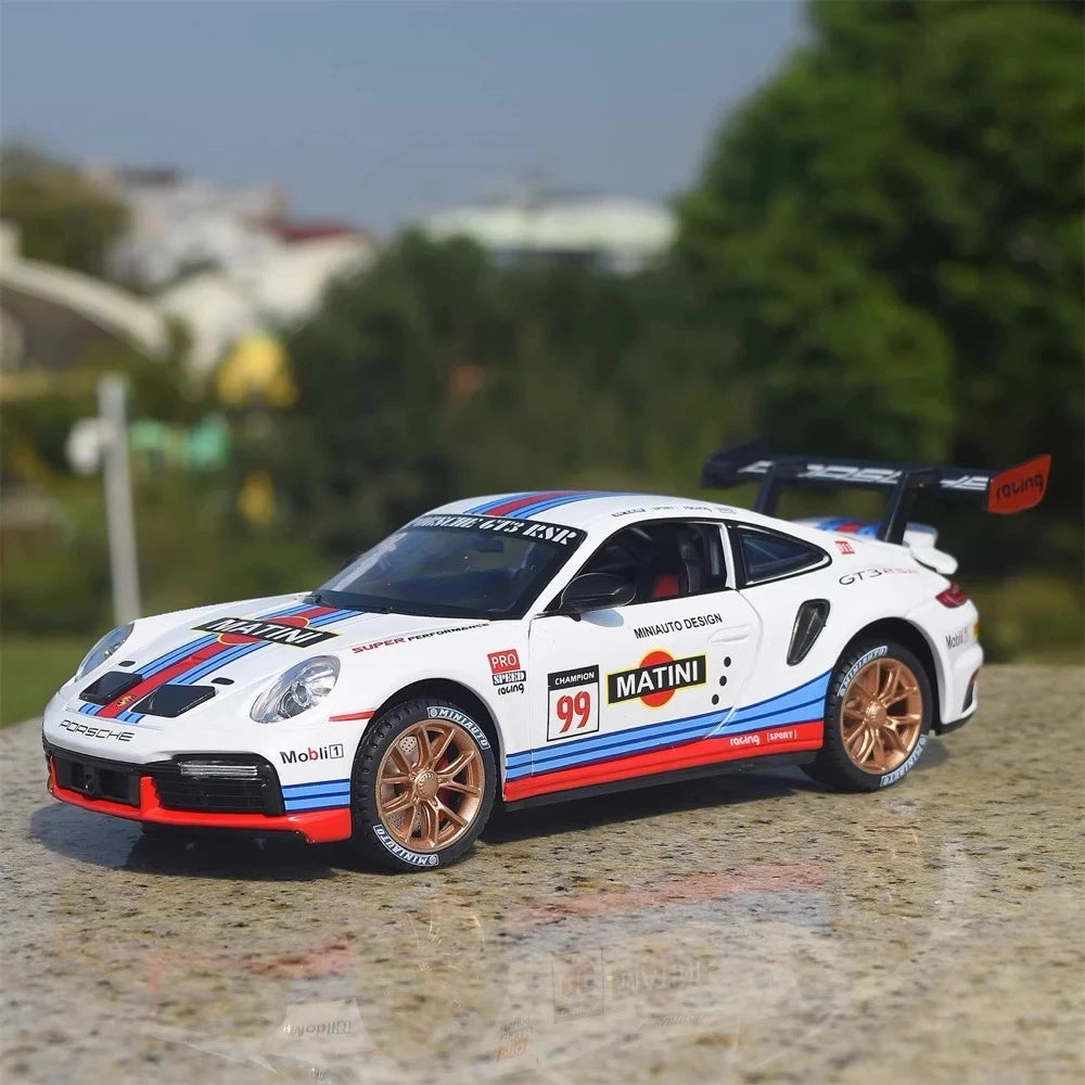 [TOY] 1:24 Porsche 2021 911 GT3 RSR Martini Model Car Die-Cast