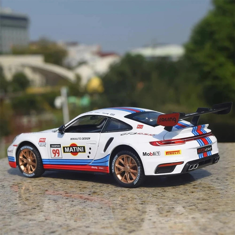 [TOY] 1:24 Porsche 2021 911 GT3 RSR Martini Model Car Die-Cast