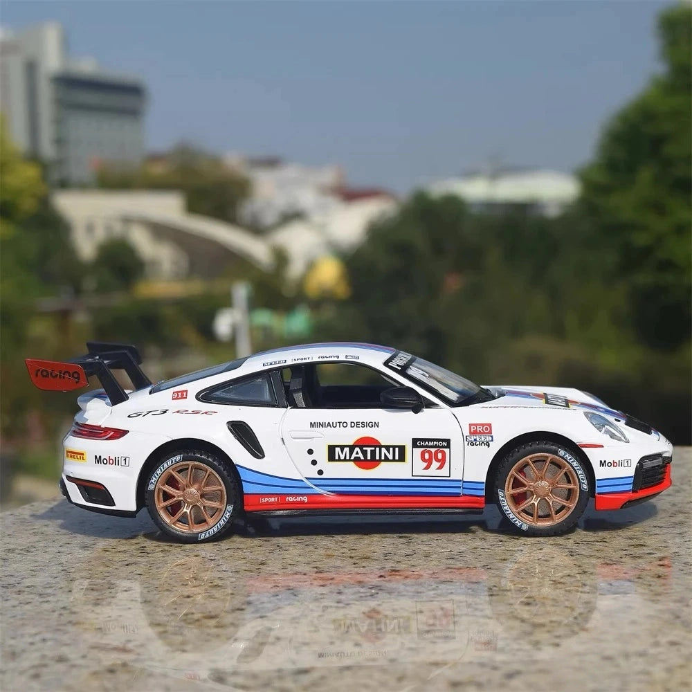 [TOY] 1:24 Porsche 2021 911 GT3 RSR Martini Model Car Die-Cast