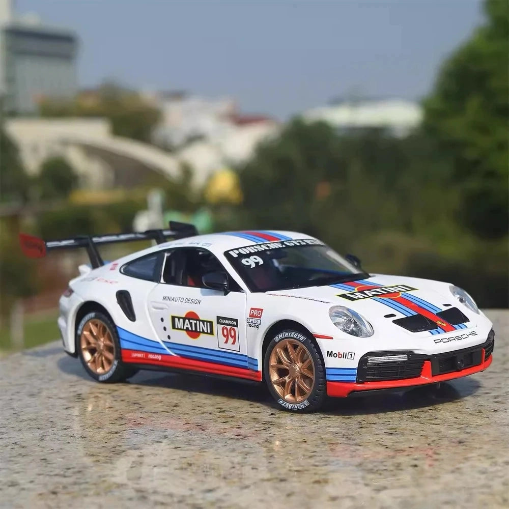 [TOY] 1:24 Porsche 2021 911 GT3 RSR Martini Model Car Die-Cast