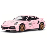 [TOY] 1:24 Porsche 2021 911 Turbo S Pink Pig Model Car Die-Cast