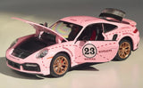 [TOY] 1:24 Porsche 2021 911 Turbo S Pink Pig Model Car Die-Cast