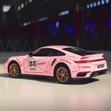 [TOY] 1:24 Porsche 2021 911 Turbo S Pink Pig Model Car Die-Cast