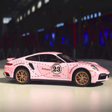 [TOY] 1:24 Porsche 2021 911 Turbo S Pink Pig Model Car Die-Cast
