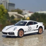 [TOY] 1:24 Porsche 2021 911 Turbo S White Model Car Die-Cast