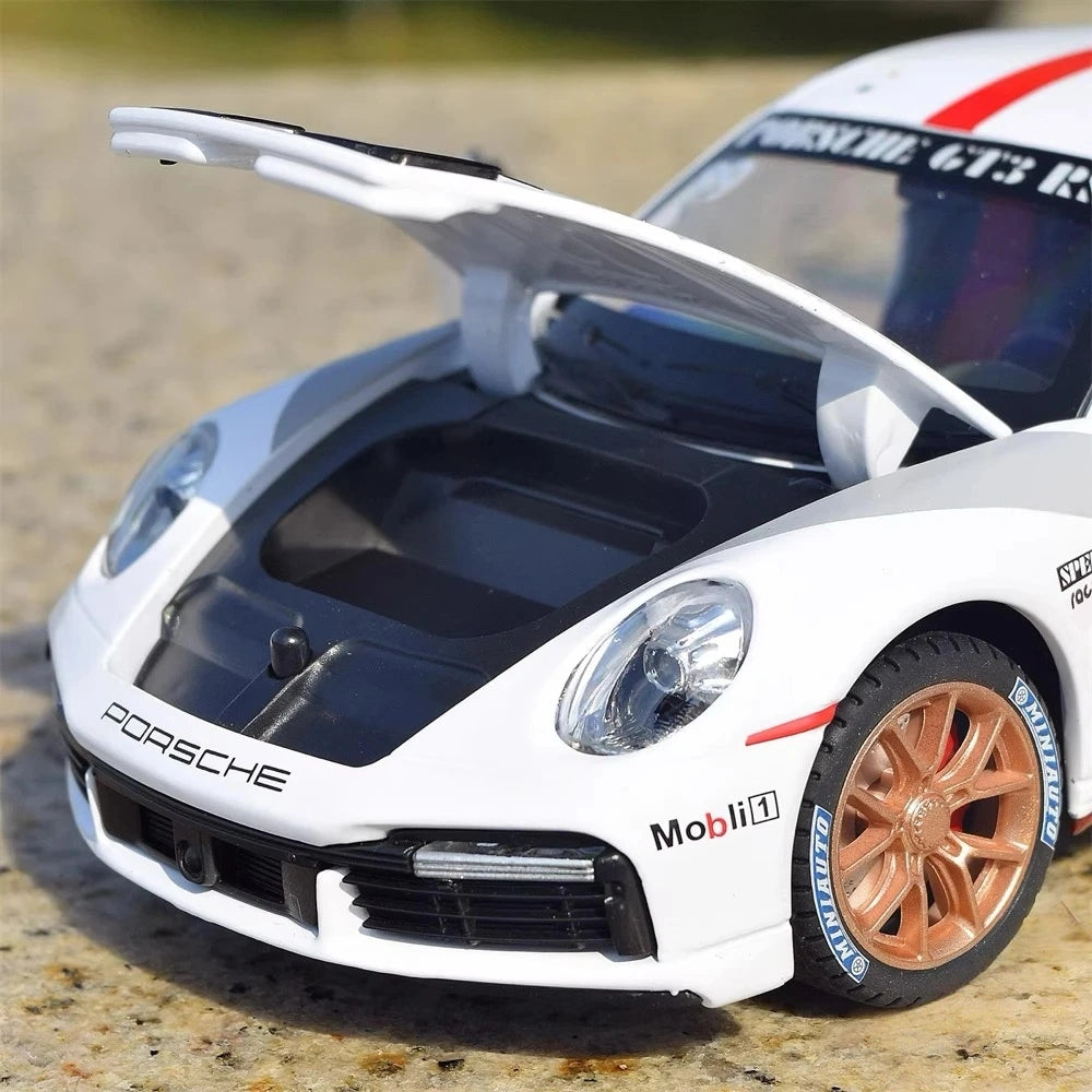 [TOY] 1:24 Porsche 2021 911 Turbo S White Model Car Die-Cast
