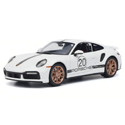 Porsche 2021 911 Turbo S wit 1:24 – modelauto van gegoten metaal voor display
