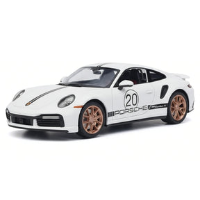 [TOY] 1:24 Porsche 2021 911 Turbo S White Model Car Die-Cast