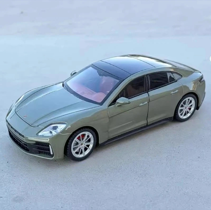 [TOY] 1:24 Porsche 2024 Panamera Green Model Car Die-Cast