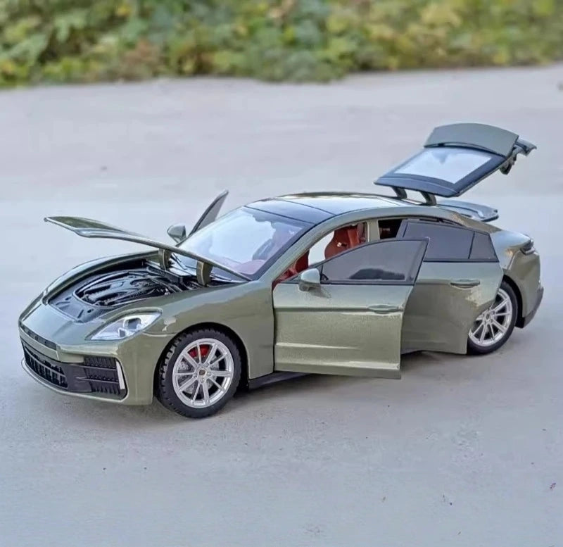 [TOY] 1:24 Porsche 2024 Panamera Green Model Car Die-Cast