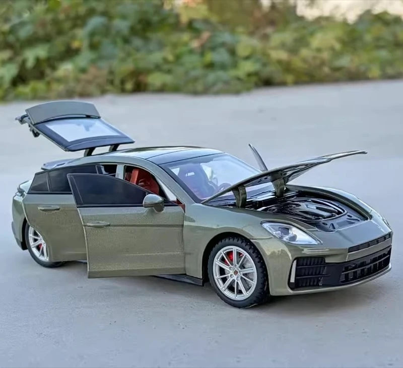 [TOY] 1:24 Porsche 2024 Panamera Green Model Car Die-Cast