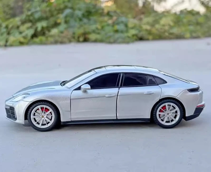 [TOY] 1:24 Porsche 2024 Panamera Silver Model Car Die-Cast