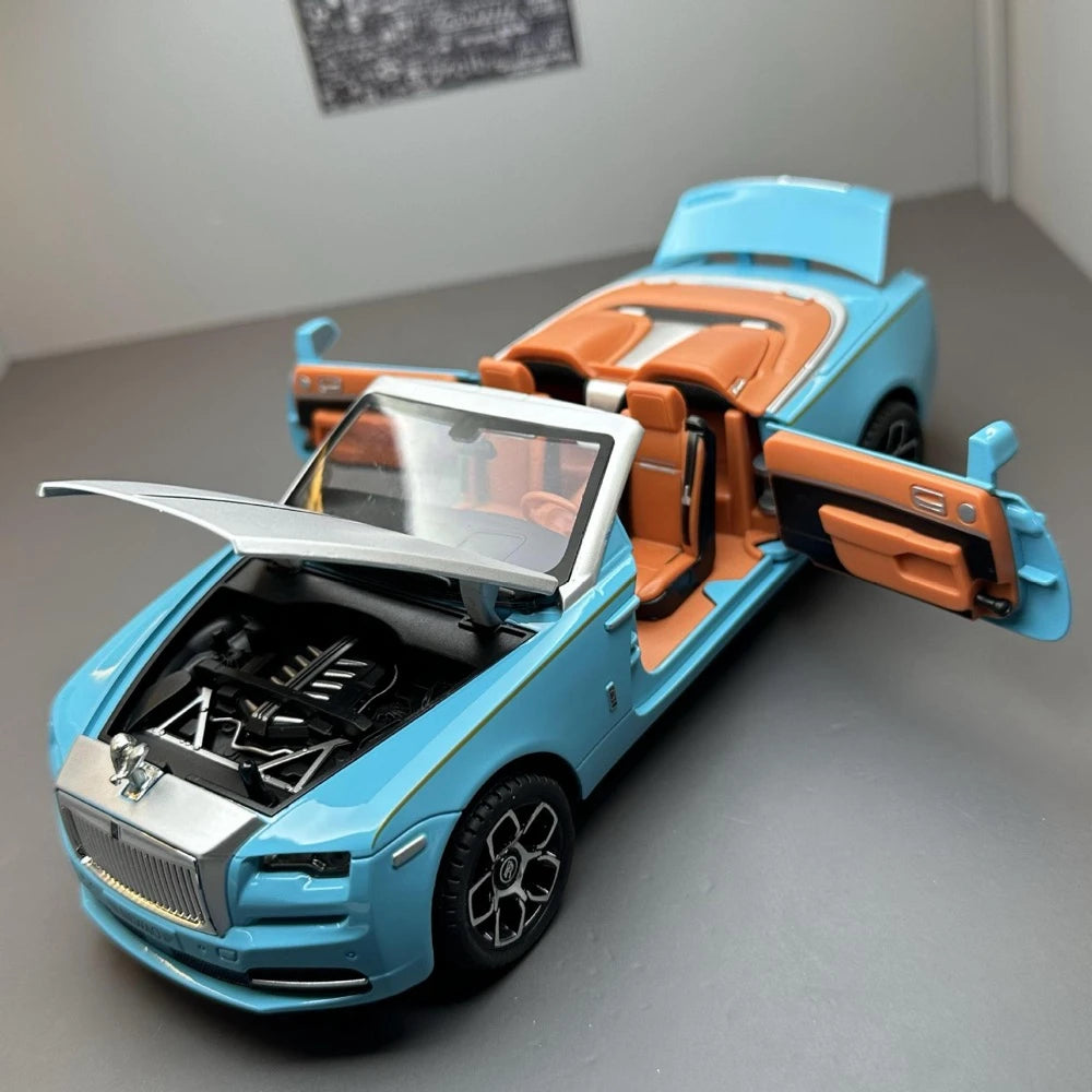 [TOY] 1:24 Rolls-Royce 2015 Dawn Blue Model Car Die-Cast