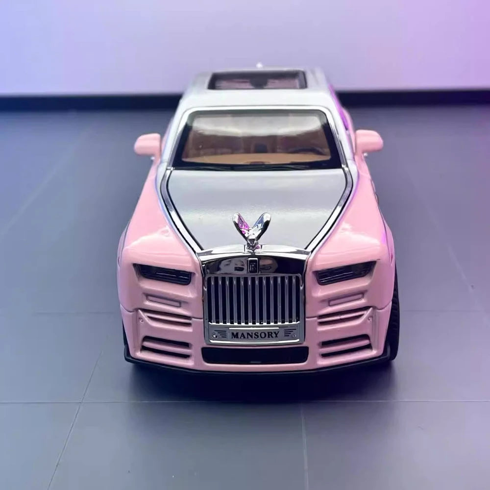 [TOY] 1:24 Rolls-Royce 2017 Phantom Mansory Pink & Silver Model Car Die-Cast
