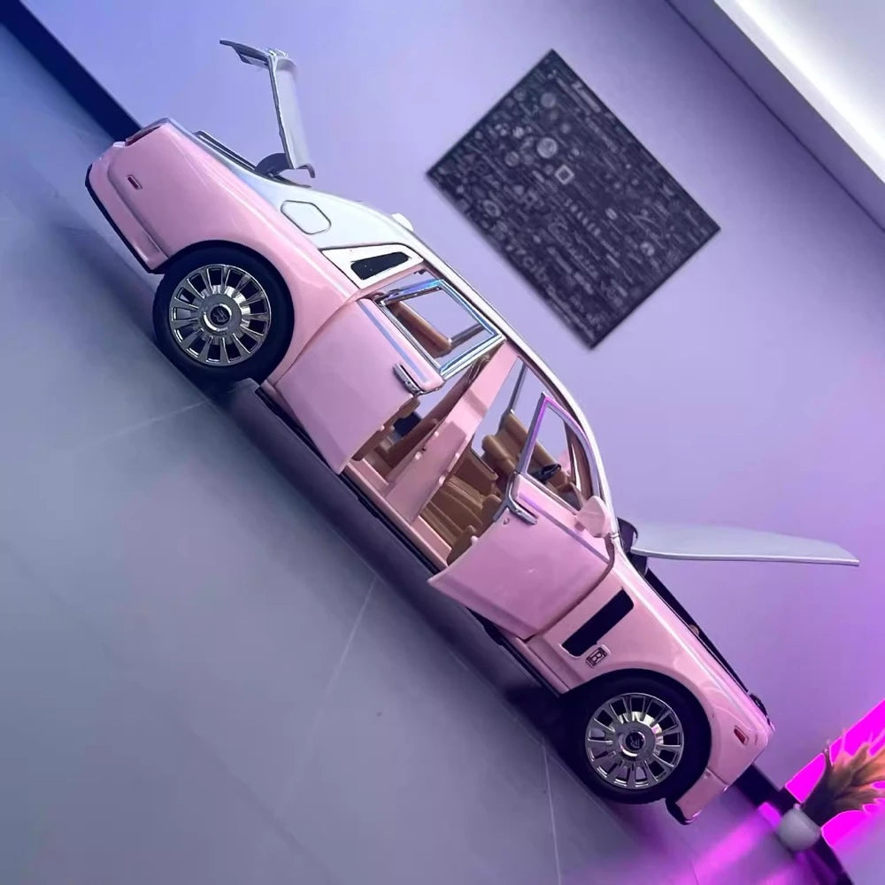 [TOY] 1:24 Rolls-Royce 2017 Phantom Mansory Pink & Silver Model Car Die-Cast