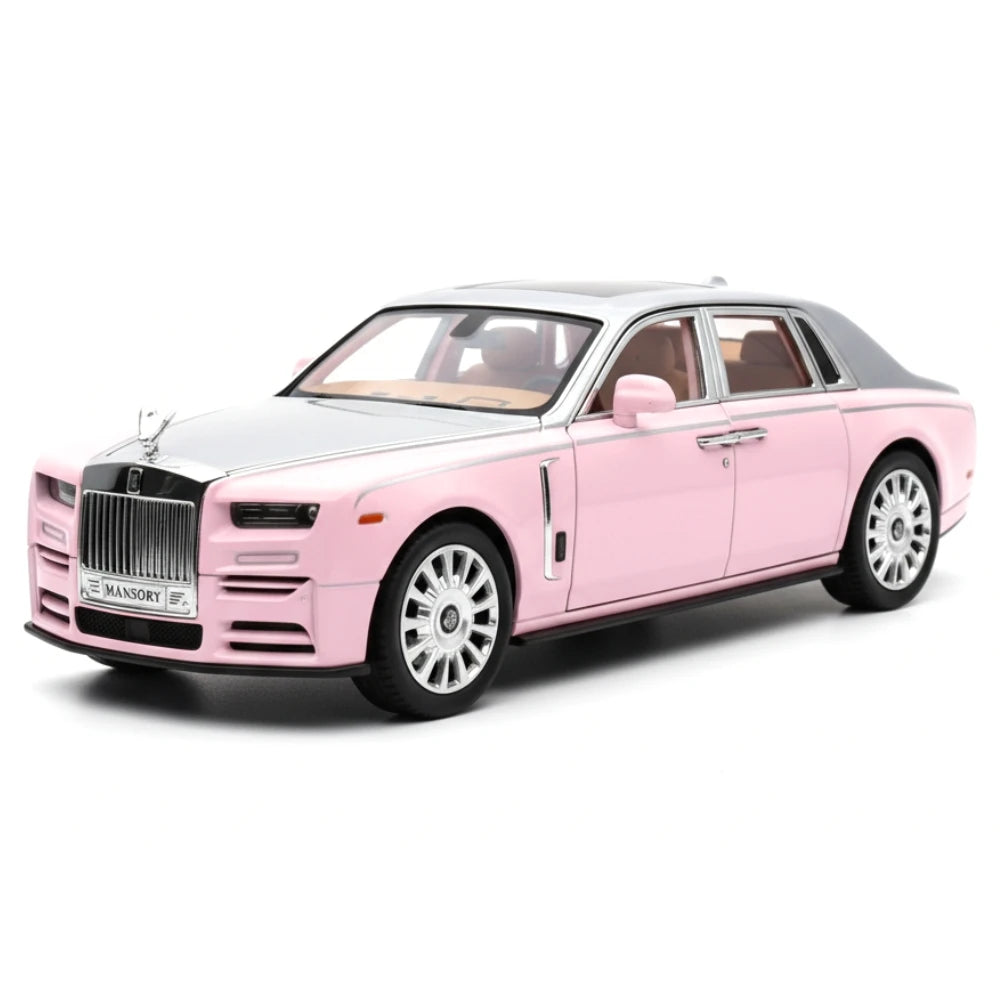 [TOY] 1:24 Rolls-Royce 2017 Phantom Mansory Pink & Silver Model Car Die-Cast