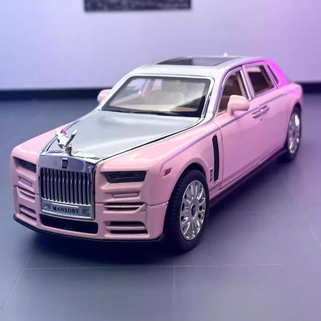 Rolls-Royce 2017 Phantom Mansory Pink &amp; Silver 1:24 – Model wyświetlacza odlewany z odlewu