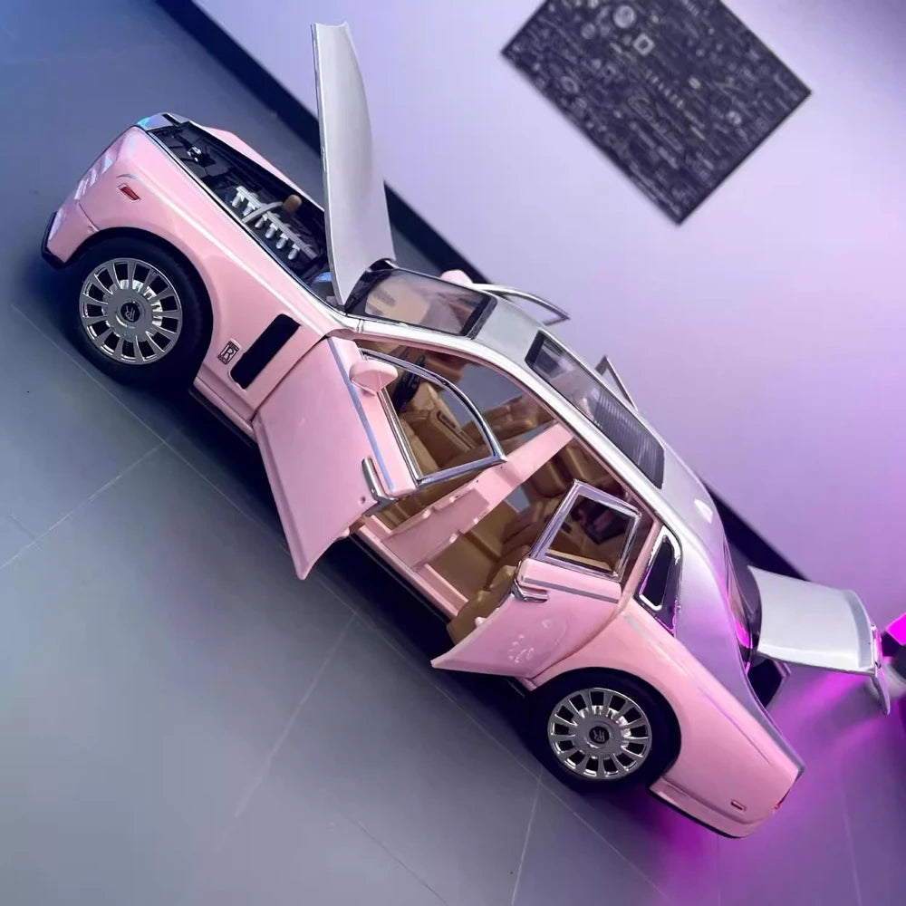 [TOY] 1:24 Rolls-Royce 2017 Phantom Mansory Pink & Silver Model Car Die-Cast