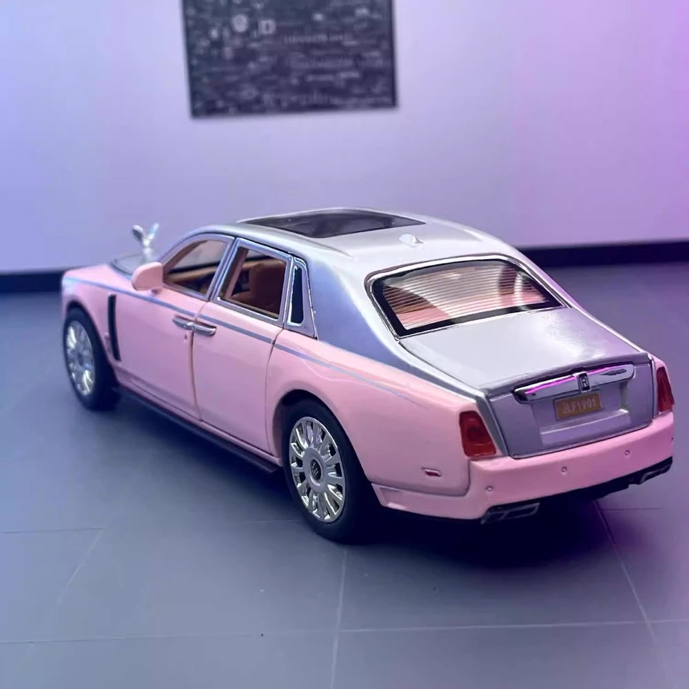 [TOY] 1:24 Rolls-Royce 2017 Phantom Mansory Pink & Silver Model Car Die-Cast