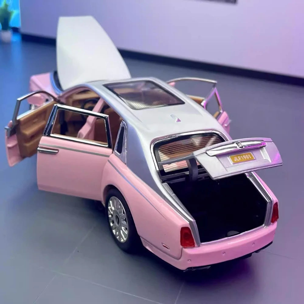 [TOY] 1:24 Rolls-Royce 2017 Phantom Mansory Pink & Silver Model Car Die-Cast