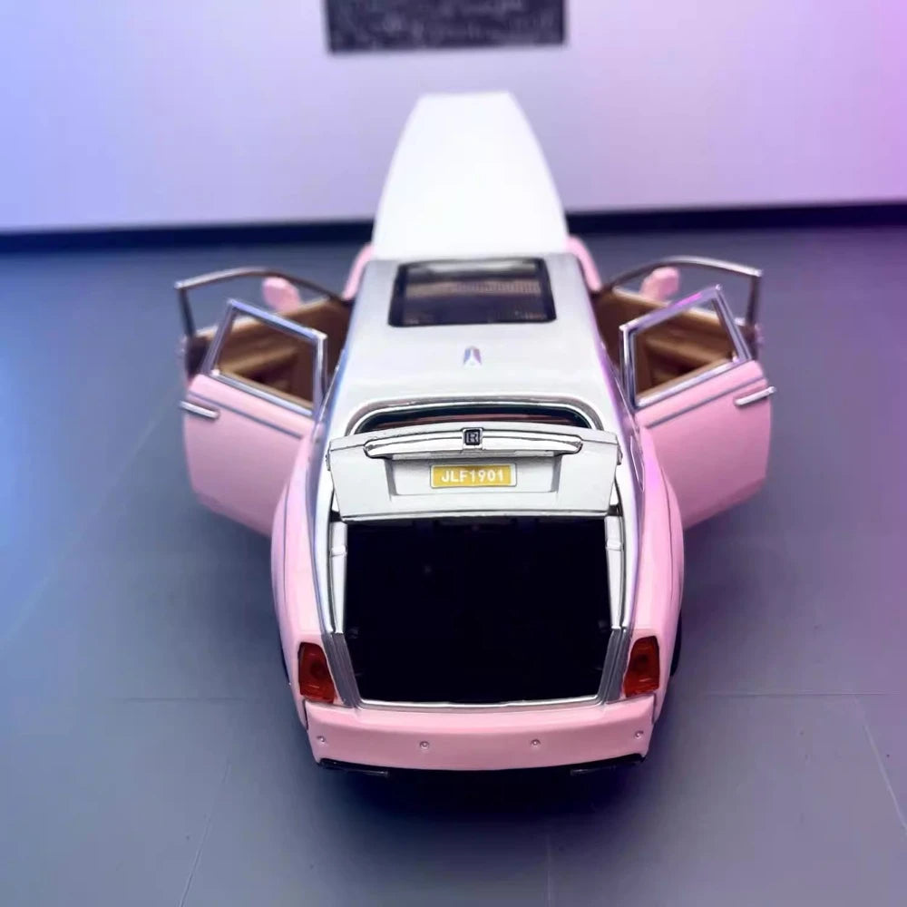 [TOY] 1:24 Rolls-Royce 2017 Phantom Mansory Pink & Silver Model Car Die-Cast