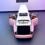 [TOY] 1:24 Rolls-Royce 2017 Phantom Mansory roze & zilver modelauto Die-Cast