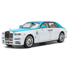 [TOY] 1:24 Rolls-Royce 2017 Phantom Mansory bianco & blu modellino di auto Die-Cast