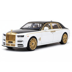 [TOY] 1:24 Rolls-Royce 2017 Phantom Mansory White & Gold Model Car Die-Cast