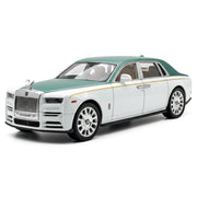 Rolls-Royce 2017 Phantom Mansory biały & zielony 1:24 – model samochodu z metalu odlewanego do ekspozycji