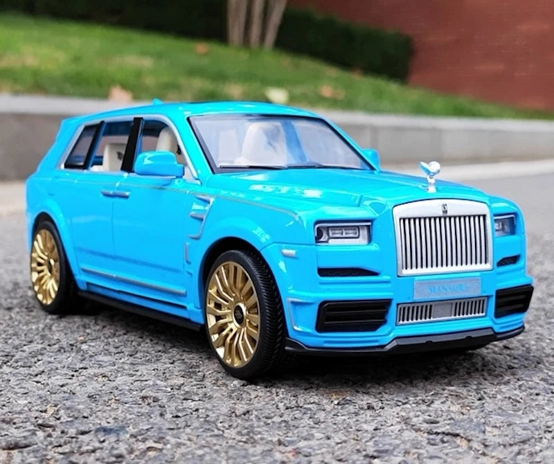 [TOY] 1:24 Rolls-Royce 2020 Cullinan Mansory blu modellino di auto Die-Cast